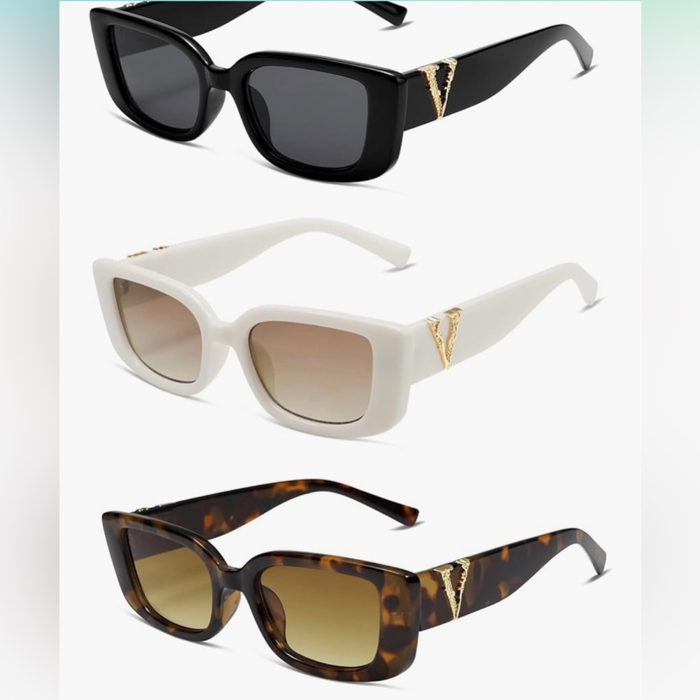 Cat Eye Sunglasses for Women 90s Retro Trendy Y2K Classical Vintage Rectangle